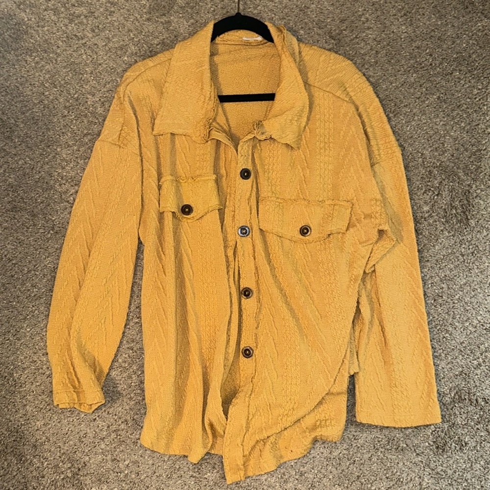 Textured shacket sz M